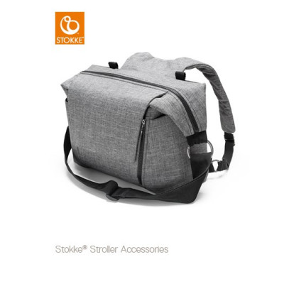Stokke skötväska&ryggsäck, black melange