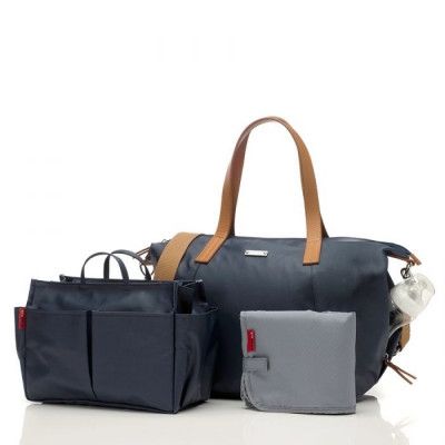 Storksak Skötväska - Noa (Navy Cotton Canvas)
