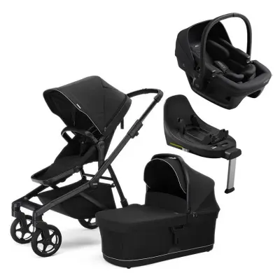 Thule Sleek 2 duovagn + Axkid Zero Pro babyskydd + isofixbas