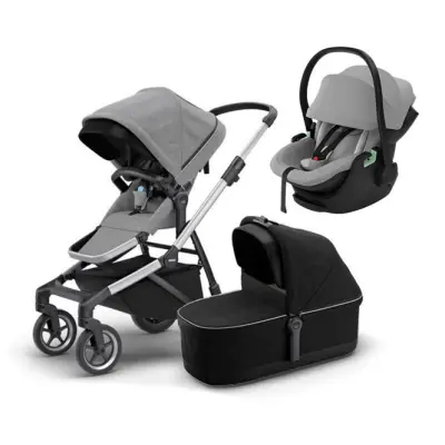 Thule Sleek duovagn + Maple babyskydd + adapter