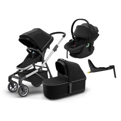 Thule Sleek duovagn + Maple babyskydd + Alfi isofixbas