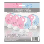 Bordsdekoration Girl or Boy? - 4-pack