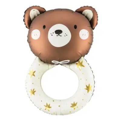 Folieballong Teddybjörn Skallra