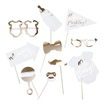 Fotoprops Oh Baby Guld - 10-pack