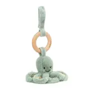 Jellycat - Bitleksak Odyssey Octopus Wooden Ring Toy