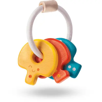 Nyckelknippa / Skallra i Trä - Färgglad - 5217 - PlanToys