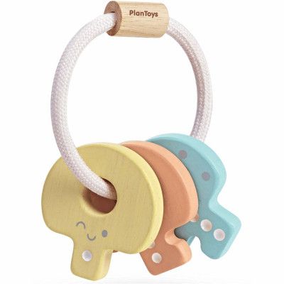 Nyckelknippa / Skallra i Trä - Pastell - 5251 - PlanToys