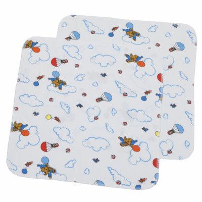 Rätt Start Bamse, Flanellfilt Vit 2-pack