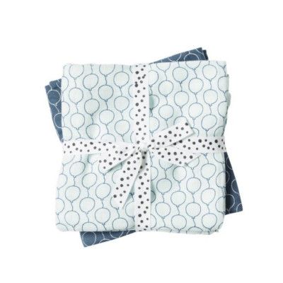 Done By Deer -Muslinfilt Ballon 70x70 cm 2-pack (Blå)