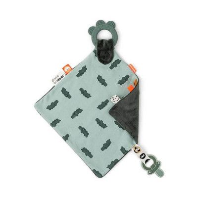 Done by Deer snuttefilt med bitleksak Croco, grön