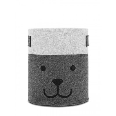 Jollein, Förvaringskorg - XL felt björn grå