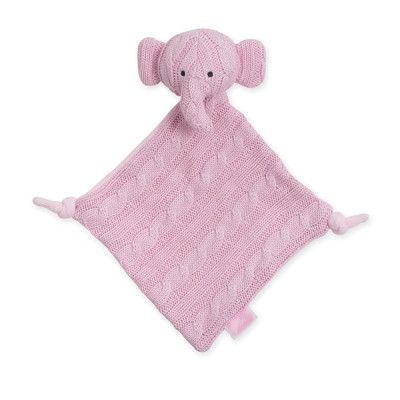 Jollein, Snuttefilt Kabelstickad - Elefant Ljusrosa