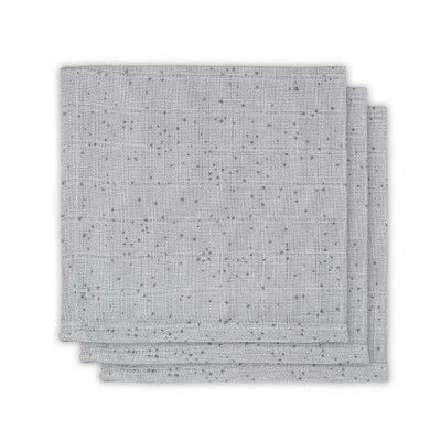 Jollein Tvättlappar/Snuttefiltar Dots 3-pack (Grå)