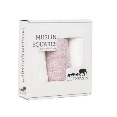 Les Enfants Snuttefilt 3-pack (Rosa/Vit)