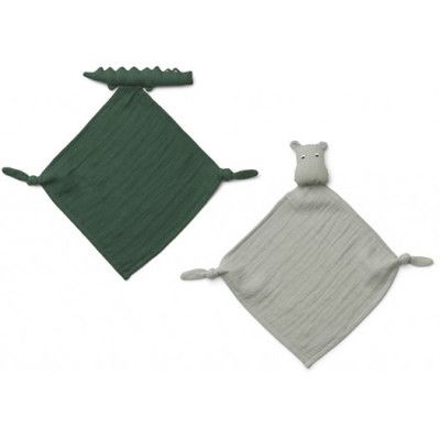 Liewood snuttefilt mini Yoko 2-pack, safari green mix