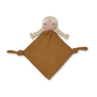 Liewood snuttefilt stickad Alfie, doll/golden caramel