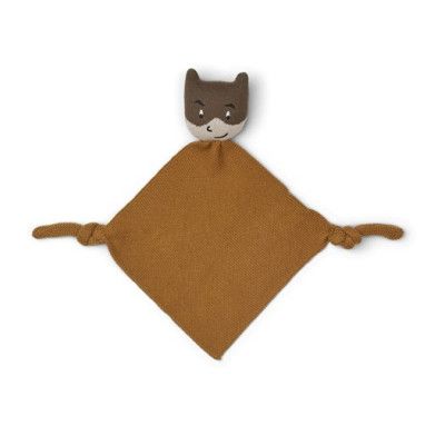 Liewood snuttefilt stickad Alfie, superhero/golden caramel