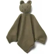 Liewood snuttefilt stickad Milo, Mr bear khaki