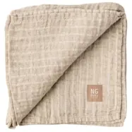 NG Baby linnefilt 100 x 100 cm, natural/ivory rand