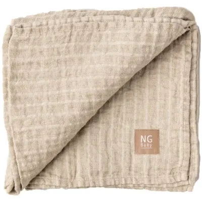 NG Baby - Linnefilt Natural + Ivory Stripe
