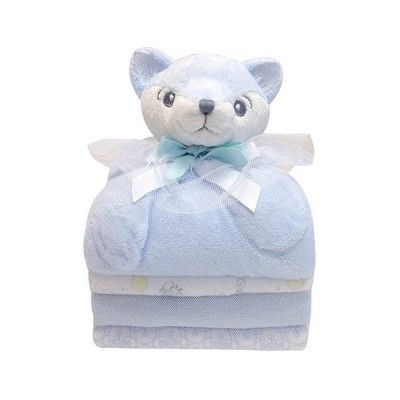 Piccolo Bambino, Snuttefilt&3-pack bomullsfilt Blå