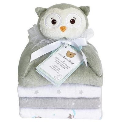 Piccolo Bambino, Snuttefilt&3-pack bomullsfilt Grå