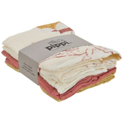 Pippi Muslinfiltar 4-pack (Peach Whip)