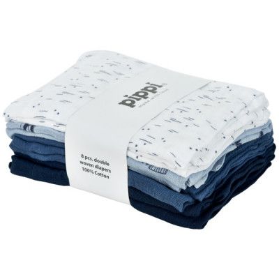 Pippi Snuttefilt 8-pack (Blå)