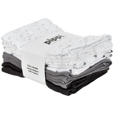 Pippi Snuttefilt 8-pack (Grå)