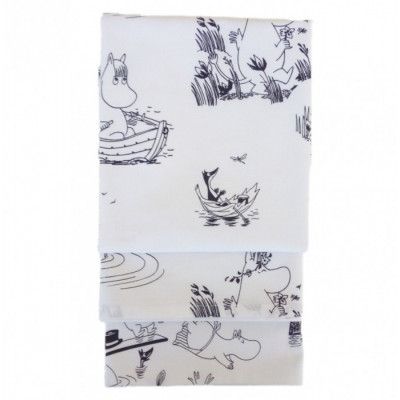 Rätt Start Flanellfilt 3-pack Mumin Skärgård (Svart)