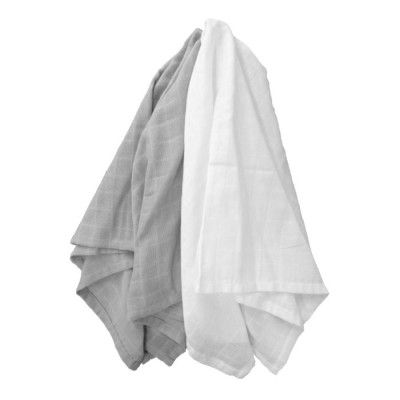 Summerville Muslinfilt 2-pack (Grå/Vit)