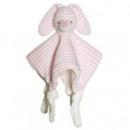 StorOchLiten Teddykompaniet, Cotton Cuties - Kanin Snuttefilt Rosa 25 cm