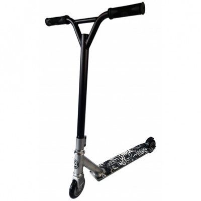 AMIGO Amigo - Sparkcykel - Draft Junior Fotbroms Silver/Svart