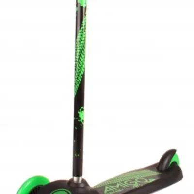 AMIGO Amigo - Sparkcykel - Surfer 3-Wiel Junior Fotbroms Svart/Grön