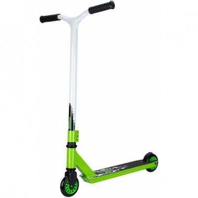 Black Dragon - Sparkcykel - Stuntstep Junior Fotbroms Vit/Grön