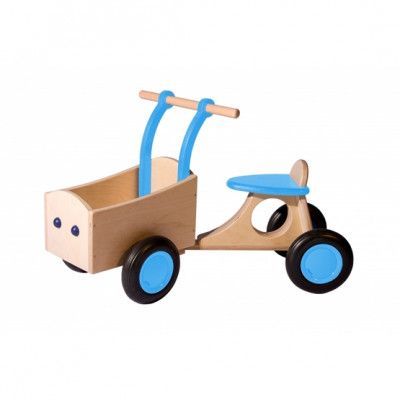 Van Dijk Toys - Sparkcykel - Loop-Bakfiets Junior Ljusblå
