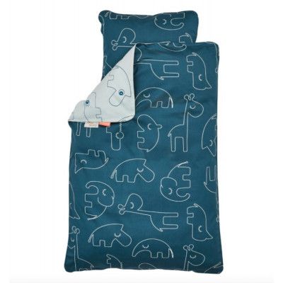Done By Deer - Bäddset Spjälsäng Sleepy (Blå)