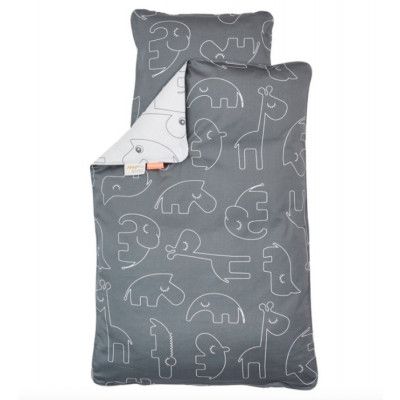 Done By Deer - Bäddset Spjälsäng Sleepy (Grå)