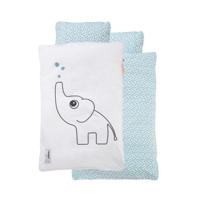 Done by Deer påslakanset Elphee spjälsäng, blå