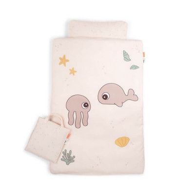 Done by Deer påslakanset Jelly&Wally spjälsäng, powder