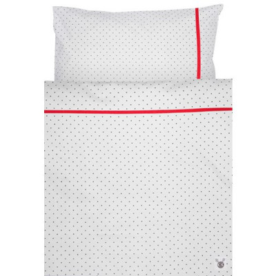 Färg&Form bäddset spjälsäng, natur/grå ECO