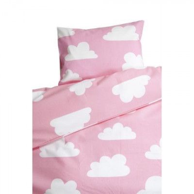 Färg&Form Moln Bäddset till Spjälsäng (Rosa)