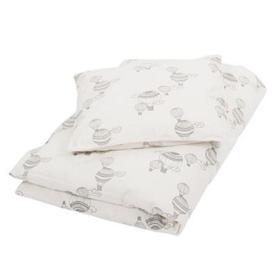 Filibabba påslakanset spjälsäng EKO, airballoon vit