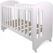 Interbaby - Spjälsäng Lovely 124 X 63 Cm Vit/Beige