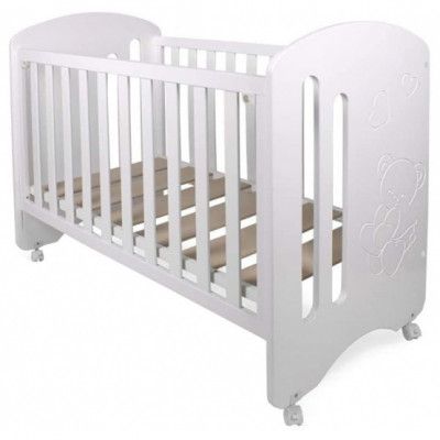 Interbaby - Spjälsäng Lovely 124 X 63 Cm Vit/Beige