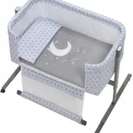 Interbaby - Vagga Luna 55 X 85 X 90 Cm Bomull/Aluminium Blå