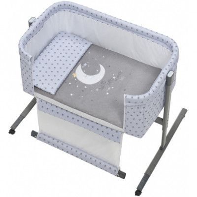 Interbaby - Vagga Luna 55 X 85 X 90 Cm Bomull/Aluminium Blå