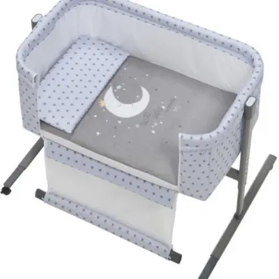 Interbaby - Vagga Luna 55 X 85 X 90 Cm Bomull/Aluminium Blå