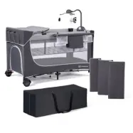 Kinderkraft Resesäng - Akcesoriami Leody Grey