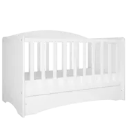 Kocot Kids Spjälsäng - Classic 1 Vit - Med Låda 124x66 Cm